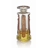 A D'Orsay - 3 Ambre Scent Bottle with Aigle Stopper
designed 1911, clear, frosted and sepia