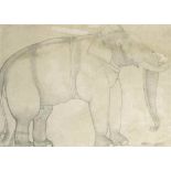A LARGE SKETCH OF AN ELEPHANT RAJASTHAN, NORTH INDIA, SECOND HALF 18TH CENTURY Pencil on paper,