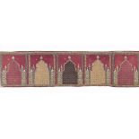 A LARGE TENT PANEL (QANAT) INDIA, 19TH CENTURY Of long rectangular form, the block printed floral