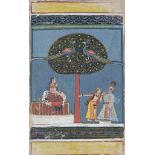 AN ILLUSTRATION TO A RASIKAPRIYA SERIES MALWA, NORTH INDIA, CIRCA 1690 Opaque pigments on paper,