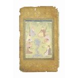 AN ALBUM PAGE: A GATHERING OF HOLY MEN DECCAN, CENTRAL INDIA, LATE 18TH CENTURY Opaque pigments