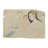 THE VIRGIN AND CHILD WITH SAINT ANNE RAJASTHAN, NORTH INDIA, SECOND HALF 18TH CENTURY Opaque