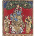 AN ICON OF KRISHNA FLUTING (VENUGOPALA) TANJORE, SOUTH INDIA, SECOND QUARTER 19TH CENTURY Opaque