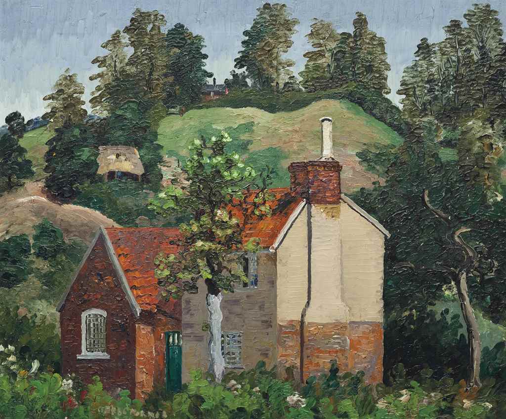 Sir Cedric Morris (1889-1982) Kiln Farm, Higham signed and dated twice 'CEDRIC MORRIS/.29' (lower