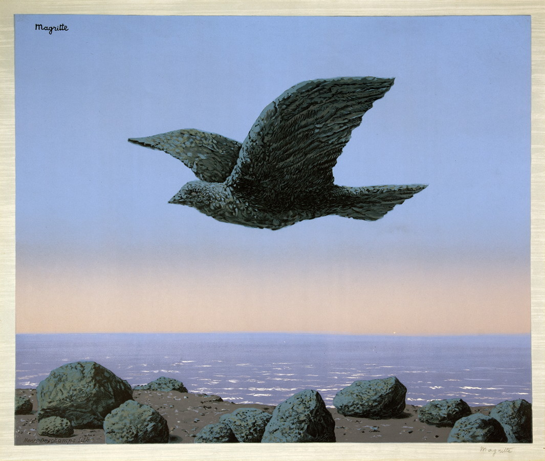 René Magritte. Lidole. Farblithographie nach einem Gemälde. 1965. 39,8 : 48,0 cm (72,3 : 53,4