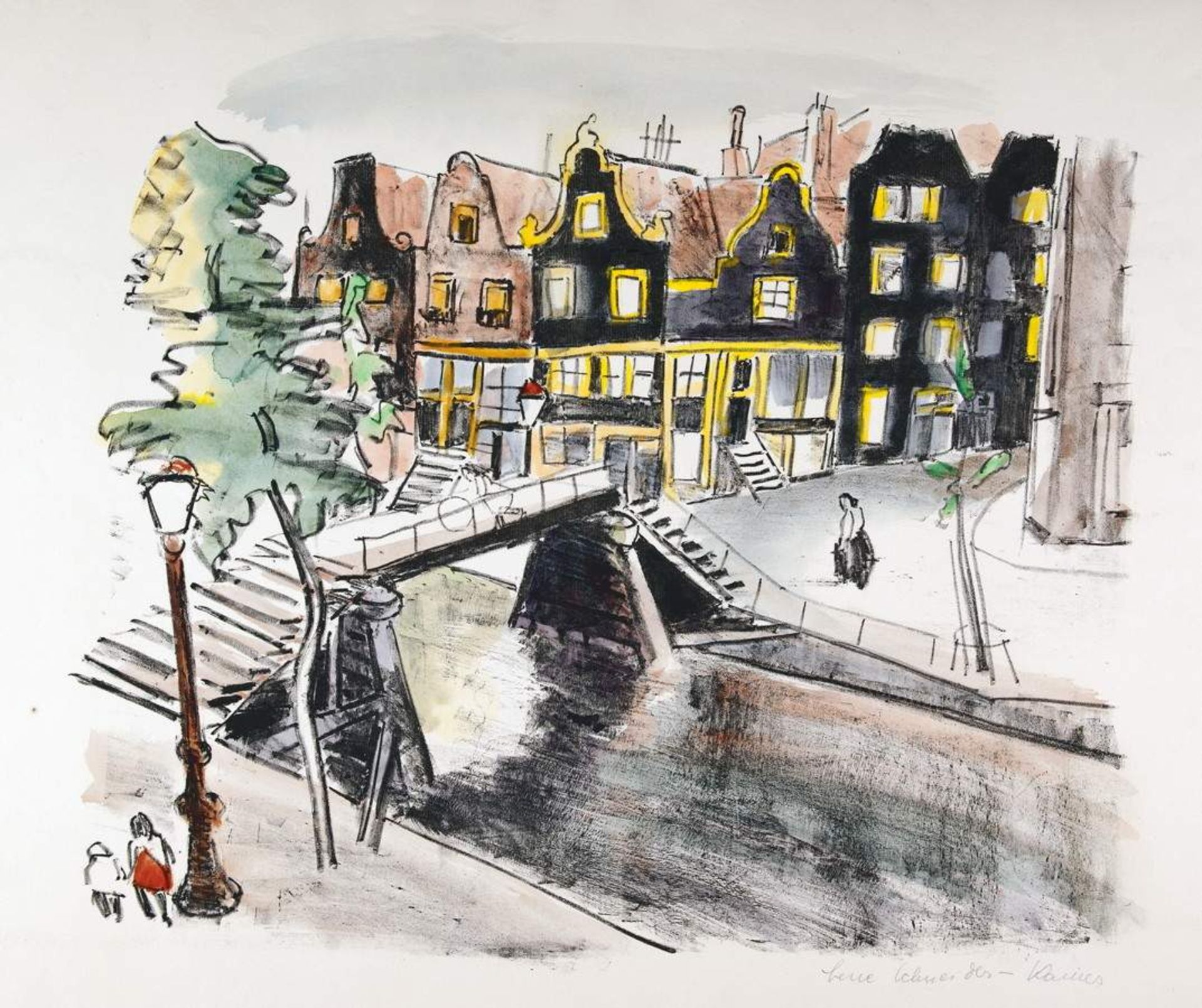 Lene Schneider-Kainer. Amsterdam. Zwölf Originallithographien. Berlin, Fritz Gurlitt 1919. Zwölf