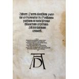 Albrecht Dürer. De Symetria partium in rectis formis hu(m)anorum corporum, Libri in latinum