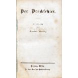 Gustav Nieritz. Der Druckfehler. Erzählung. Berlin, Vereins-Buchhandlung 1835. Marmorierter Pappband