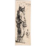 Rembrandt Harmensz. van Rijn. Peasant, replying »Dats niet«. Radierung. 1634. 11,0 : 3,8 cm. Blatt 2