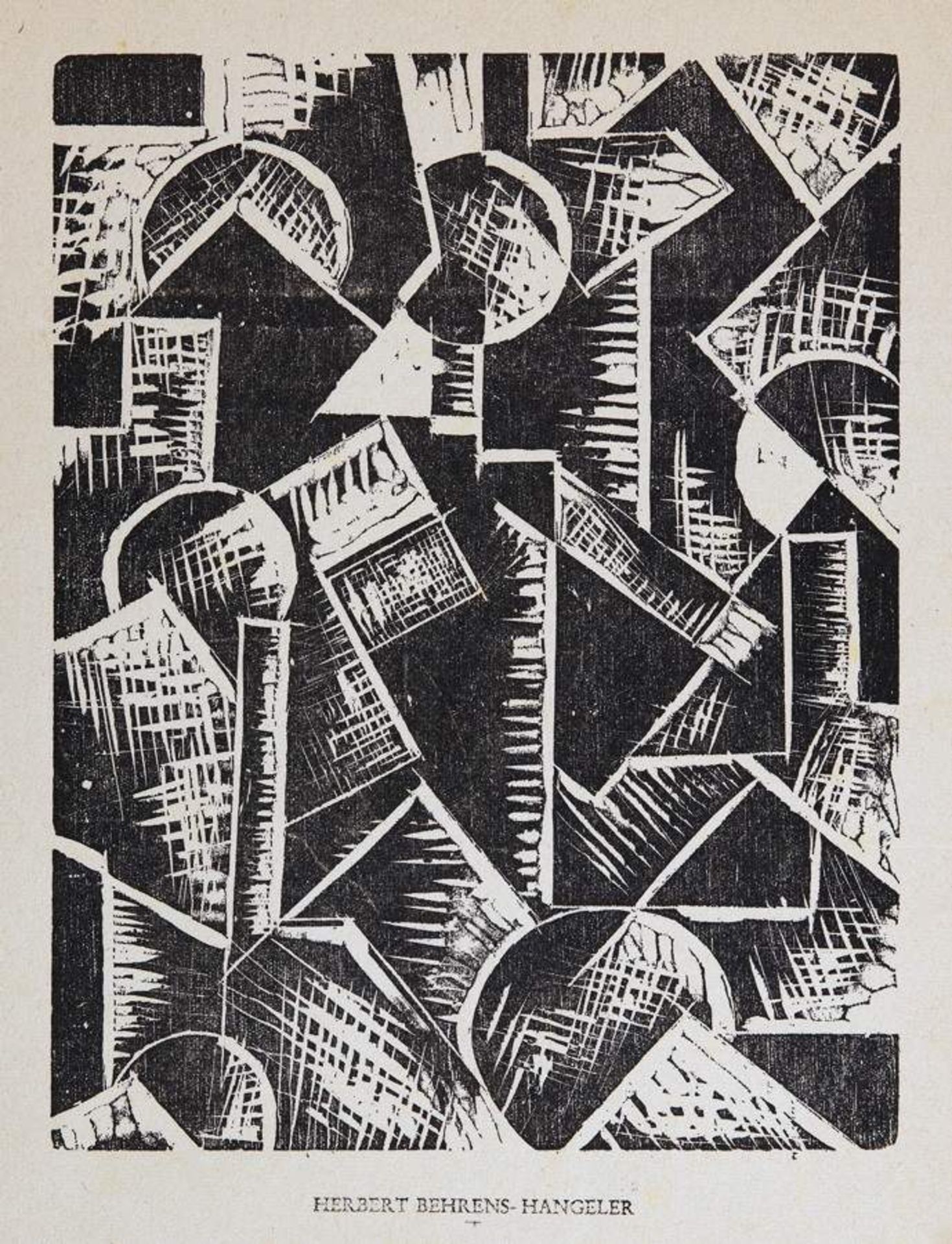 Het Overzicht - A. C. Willink (19001983). Komposition. Holzschnitt. 24,0 : 14,0 cm (34,0 : 23,8 - Image 2 of 3