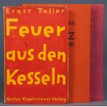 Ernst Toller. Drei Erstausgaben. 19211930. Originaleinbände. Masse Mensch. Ein Stück aus der