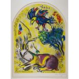 Marc Chagall. Der Stamm Naphtali. Farblithographie nach einem Gemälde für ein Glasfenster. 1964.