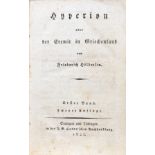 Friedrich Hölderlin. Hyperion oder der Eremit in Griechenland. Zweyte Auflage. Erster [und]