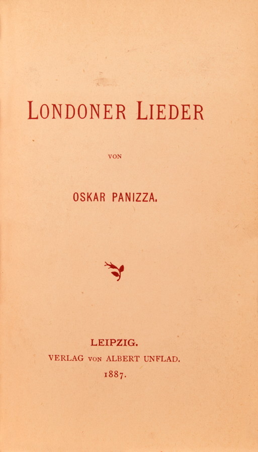 Oskar Panizza. Düstre Lieder.  Londoner Lieder.  Legendäres und Fabelhaftes.  [Drei in einem - Image 2 of 3