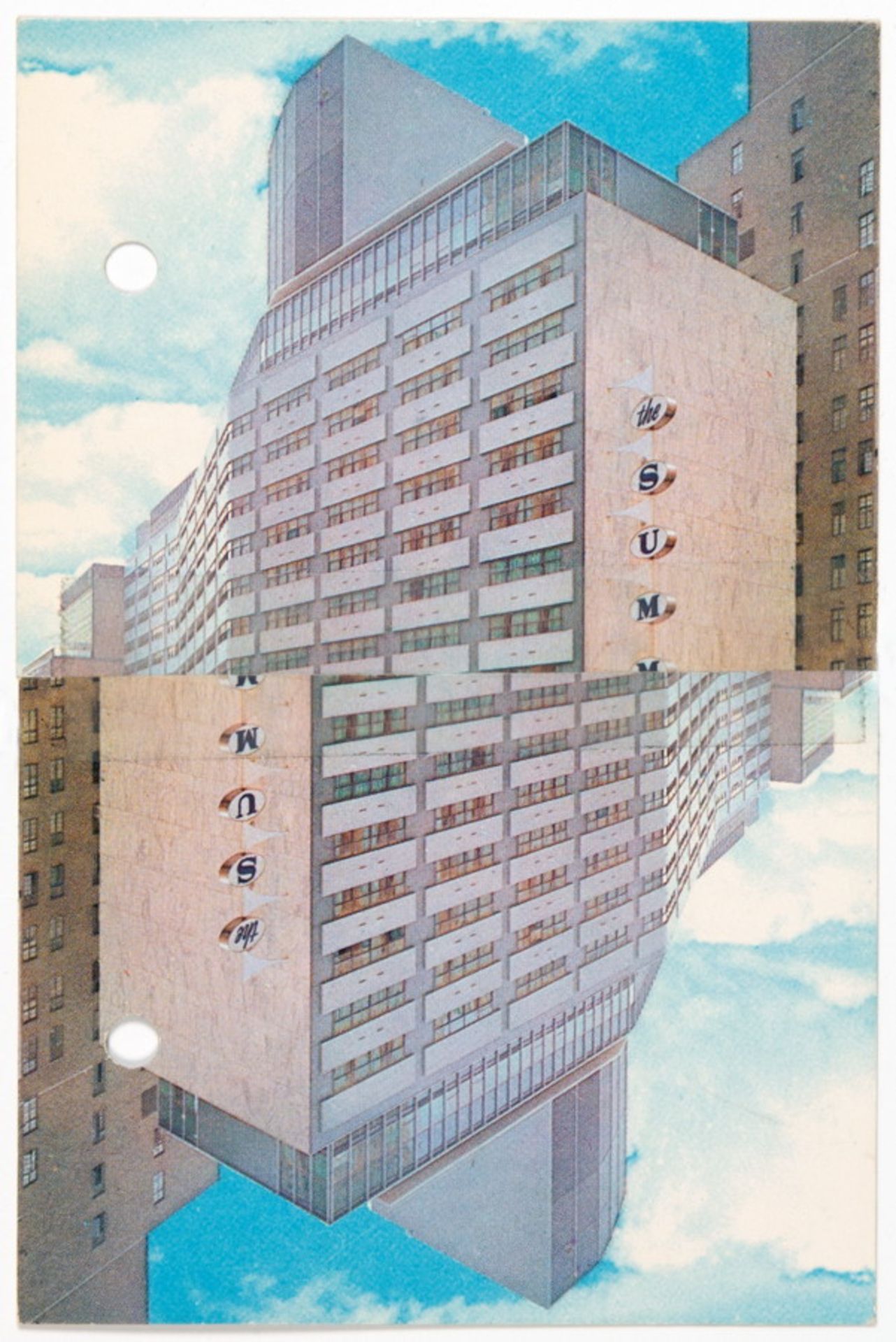 Dieter Roth. The Summit New York. Collage, rückseitig eigenhändig beschrieben. 1964. Frühe