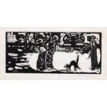 Wassily Kandinsky (18661944). Katze. Holzschnitt. 1907. 7,0 : 16,0 cm (19,5 : 26,8 cm). Im Stock