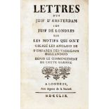 Lettres dun juif dAmsterdam à un juif de Londres sur les motifs qui ont obligé les anglois de s