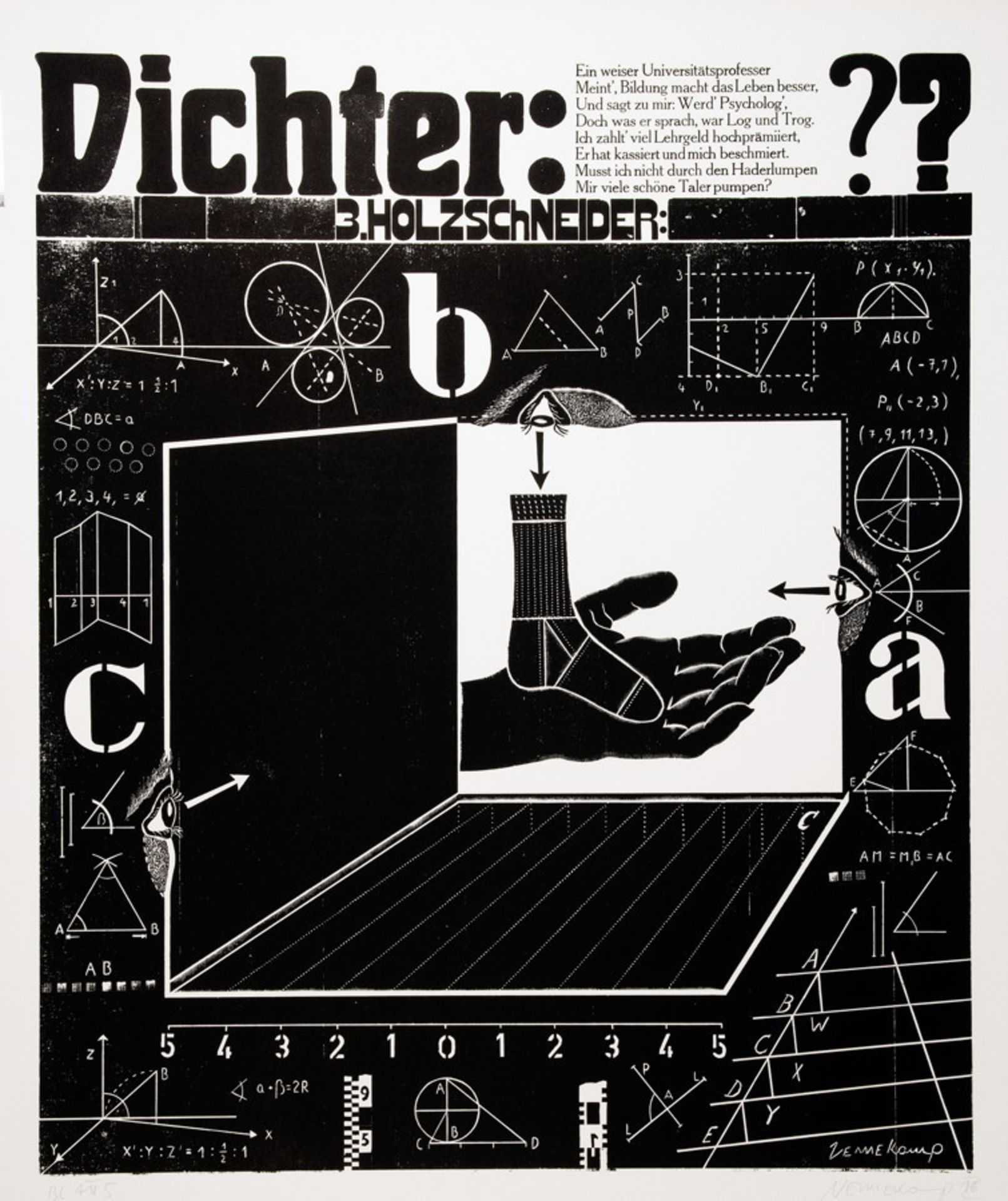 Rixdorfer - Ein Dichterleben. Ein Zwiegespräch in Wort & Bild. Gümse 1976. Neun signierte