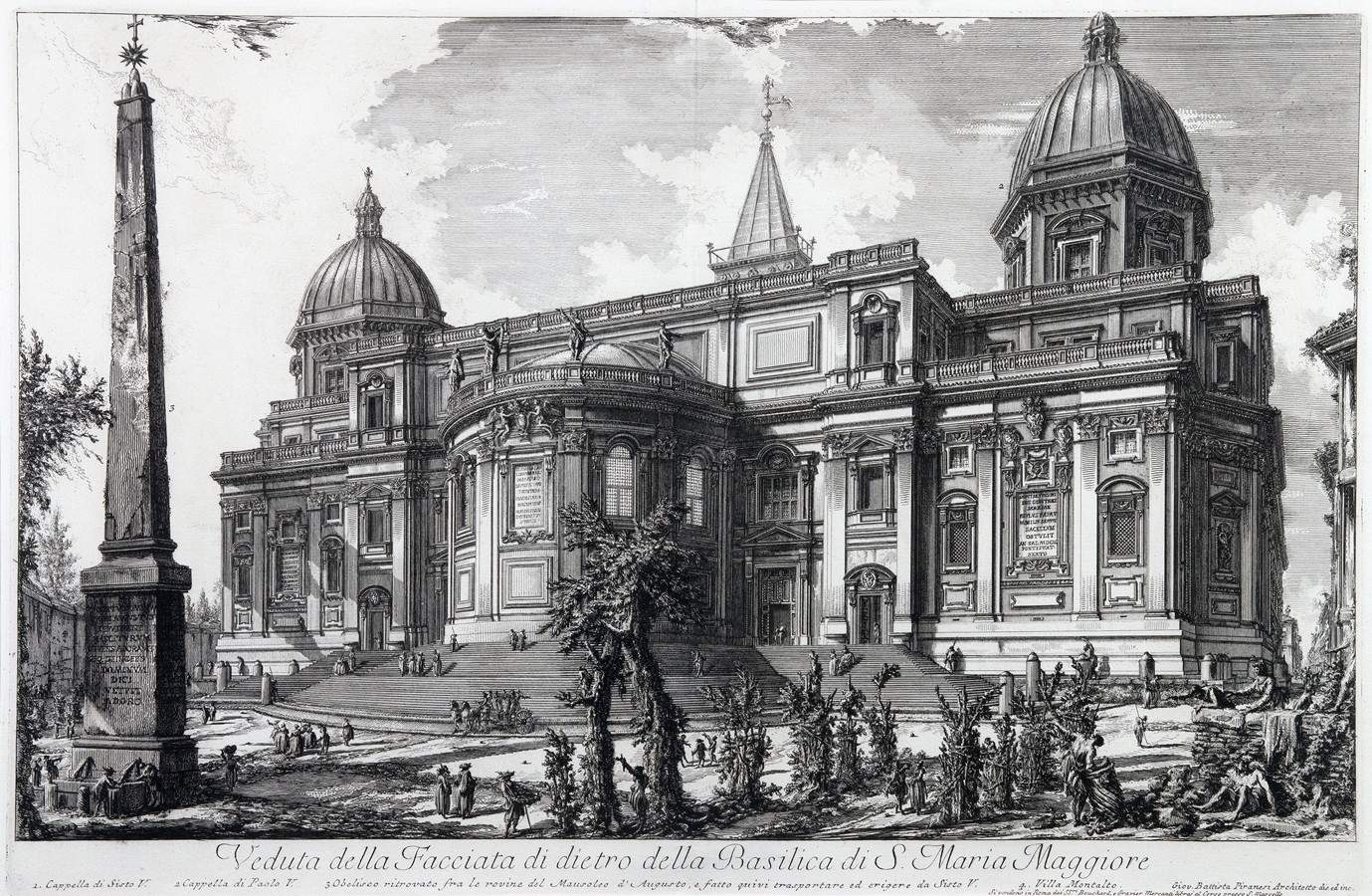 Giovanni Battista Piranesi. Veduta della Facciata di dietro della Basilica di S. Maria Maggiore.