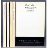 Paul Celan. Fünf Erstausgaben. Frankfurt am Main, S. Fischer, [ab 1967:] Suhrkamp 19591971. Fünf