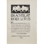 Handgeschriebene Bücher.  Martin K. Neudold - Melchior Lechter. Ein achtblättriger Lotus. Gebete