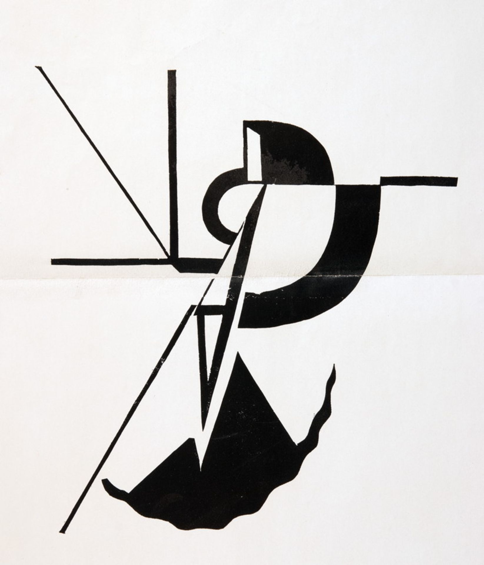 Het Overzicht - A. C. Willink (19001983). Komposition. Holzschnitt. 24,0 : 14,0 cm (34,0 : 23,8 - Image 3 of 3