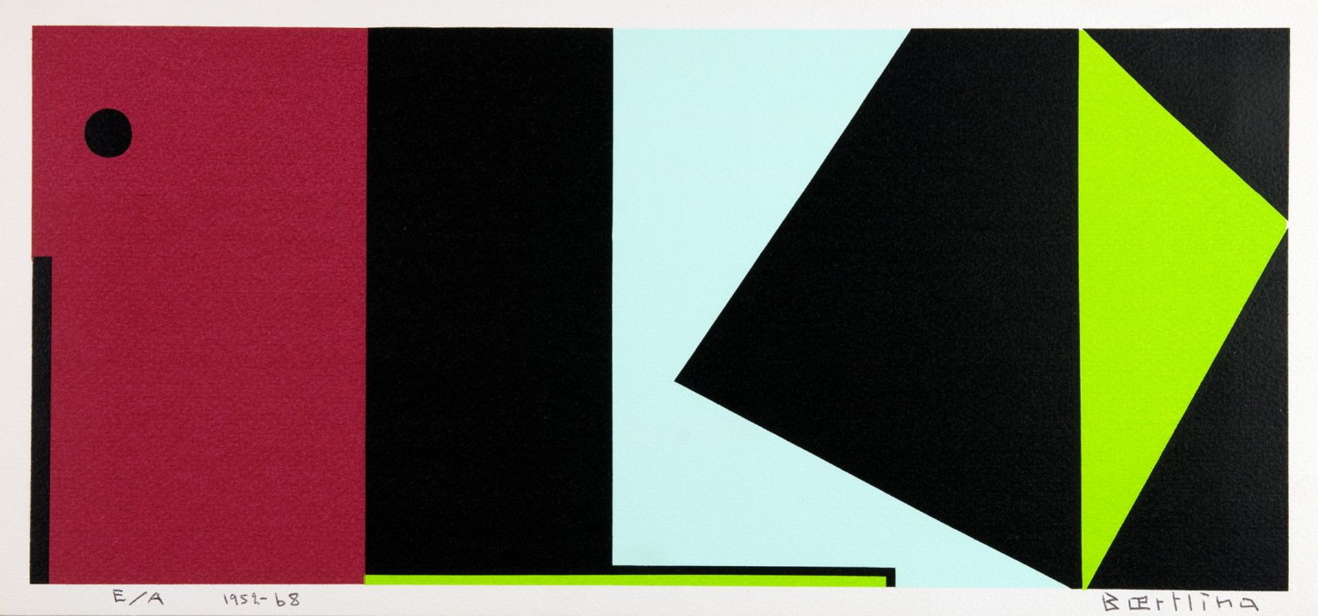 Olle Bæertling. 195268. Farbserigraphie. 1952. 16,5 : 37,0 cm (18,5 : 39,0 cm). Signiert,