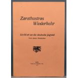 [Hermann Hesse]. Zarathustras Wiederkehr. Ein Wort an die deutsche Jugend. Von einem Deutschen.