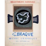 Georges Braque. Profil Grec. Farblithographie. 1960. 33,5 : 37,5 cm. Signiert und nummeriert.