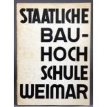 Staatliche Bauhochschule Weimar. Aufbau und Ziel. Weimar, Verlag Staatliche Bauhochschule 1927.