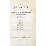 [Jakob Michael Reinhold Lenz]. Der Hofmeister oder Vortheile der Privaterziehung. Eine Komödie.