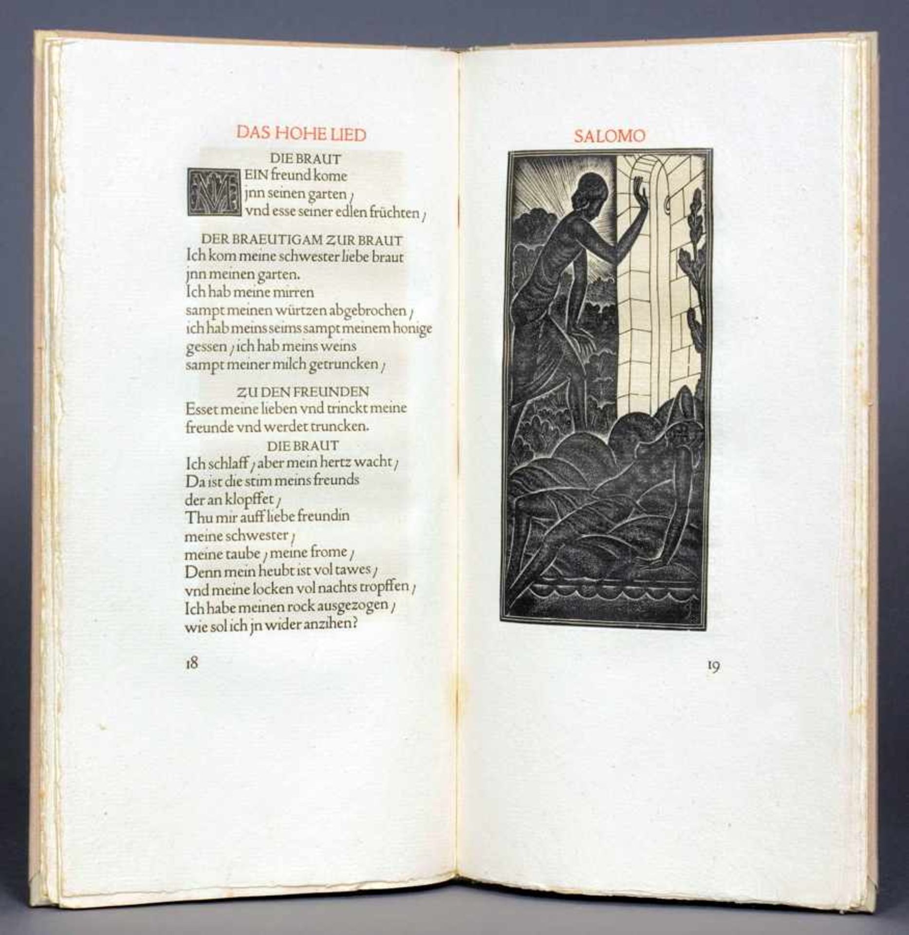 Cranach-Presse - Das Hohelied Salomo. Leipzig, Insel 1931. Mit elf blattgroßen Holzschnitten und