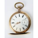 14k yellow gold hunting case pocketwatch