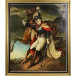 After Théodore Géricault (French, 1791-1824), "Cuirassier," oil on canvas, bears signature and title