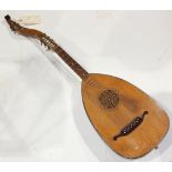 After Hermann Hauser I, German Theorbed Lute Guitar, having ten strings, with a delicately carved