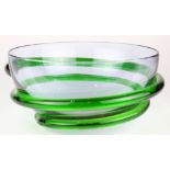 Italian Murano glass centerbowl, designed by Carlo Moretti, the tapered form having a cranberry hue,