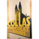 Eric de Coulon (Swiss, 1888-1956), "Collas Chocolat Tours," 1910, lithograph in colors, plate signed