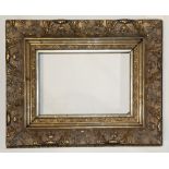 Gilt antique frame, having floral and rocaille borders, 18"h x 22"w x 3"d