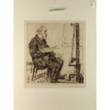 Juel Madsen (Danish, 1890-1923), "Paul J, Christiansen," 1918, etching, pencil signed lower right,