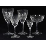 (Lot of approximately 57) French St Louis Cristal Group, consisting of (12) sherry glasses; (11)