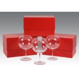 (lot of 3) Baccarat Bacchus (Romanee Conti) crystal degustation tasting glasses, each having a large