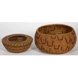 (lot of 2) Central California fine baskets, consisting of a Mono and Maidu example, each having a