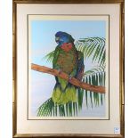 Dallas E. John (American, 20th century), "St Lucia Parrot," 1980, serigraph, pencil signed and dated