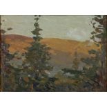 Gottardo Piazzoni (American, 1872-1945), "Mill Valley," 1912, oil on board, signed lower right,