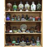 (lot of approximately 85) Four shelves of Chinese cloisonne items, including vases of different