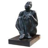 Armando Amaya (Mexican, b. 1935), "Woman in Repose," 1972, bronze sculpture, signed, dated lower