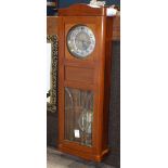 Continental wall clock, having an Art Nouveau decorated dial with Arabic markers, the pendulum