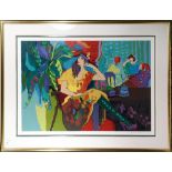 Isaac Maimon (French/Israeli, b. 1951), Untitled (Cafe Scene), screenprint, signed in pencil lower