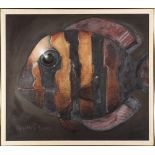 (lot of 2) Tropical Fish, oils on canvas, each signed "Richard Evans" lower right/left, 20th