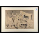 John B. Lear Jr. (American, 1910-2008), "Many Hands," 1950, lithograph, pencil signed lower right,